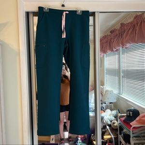 NWT FIGS Caribbean Blue Yola Straight Leg Scrub Pants